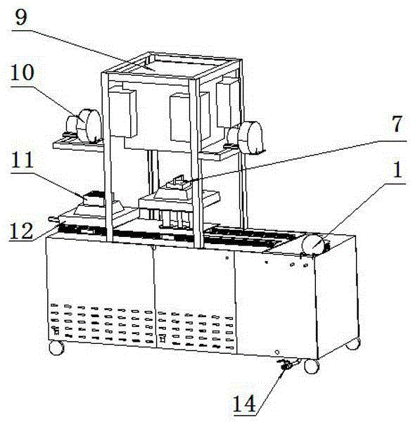 Efficient thermal shock joint performance test device for blade coating layer of gas turbine