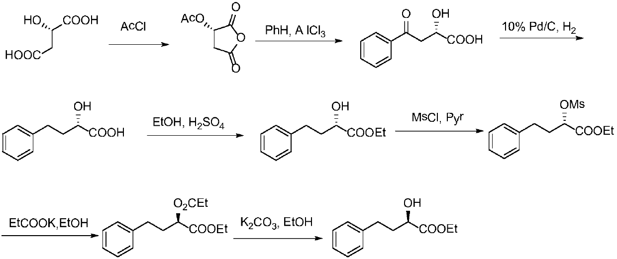 A kind of preparation method of lisinopril intermediate