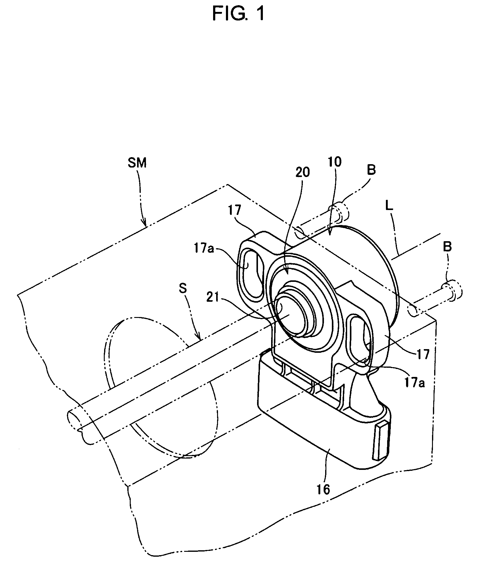 Rotational position sensor having axially central sensor unit