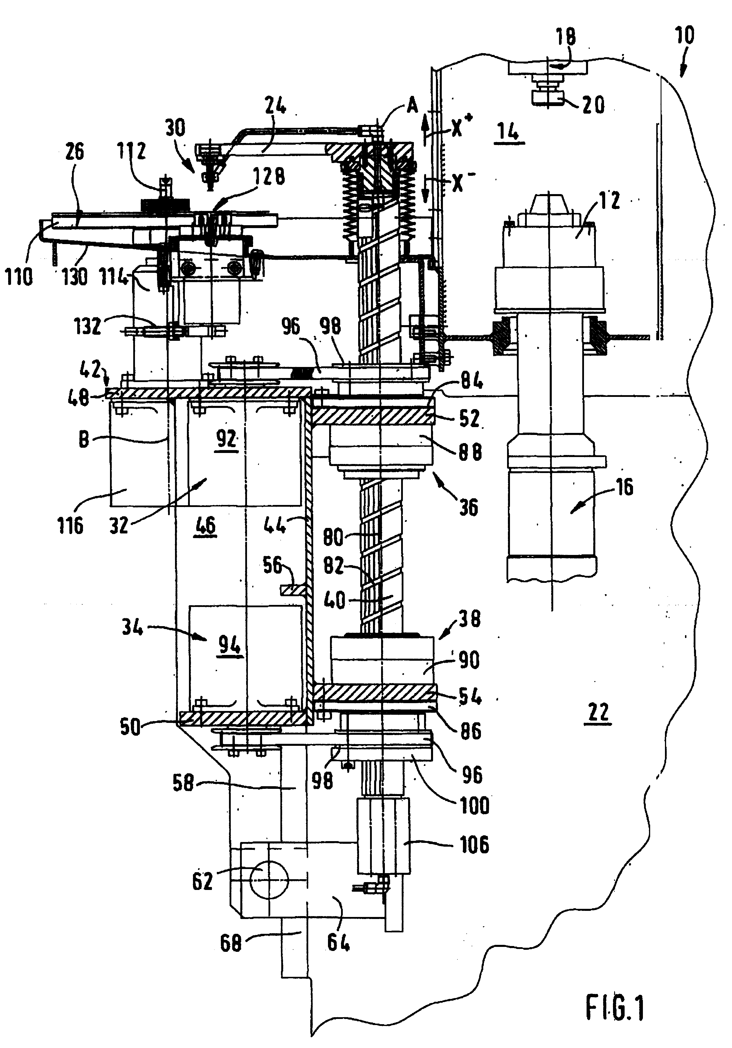 Device for loading and unloading optical workpieces