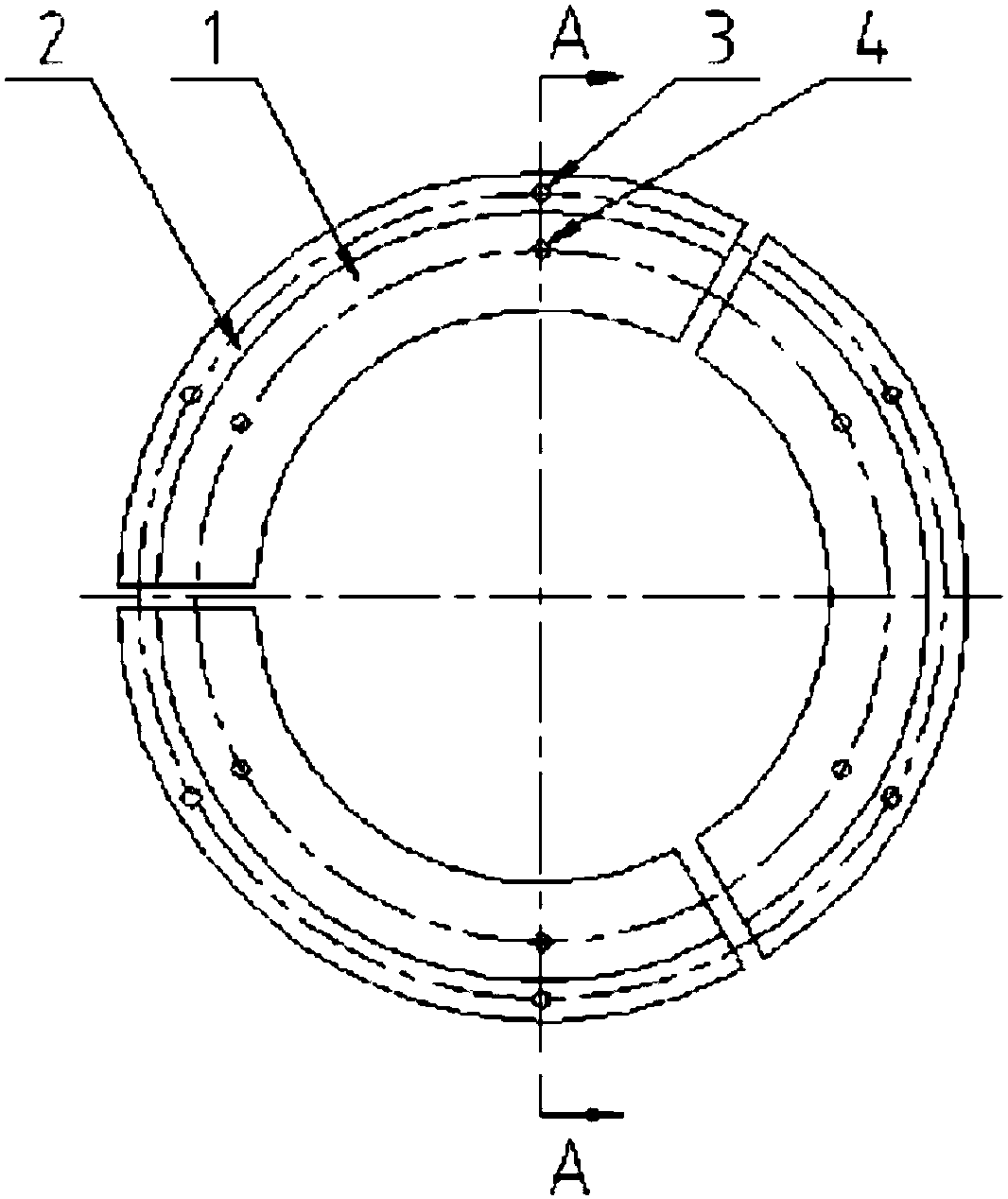 Machining process of protective ring for traction motor