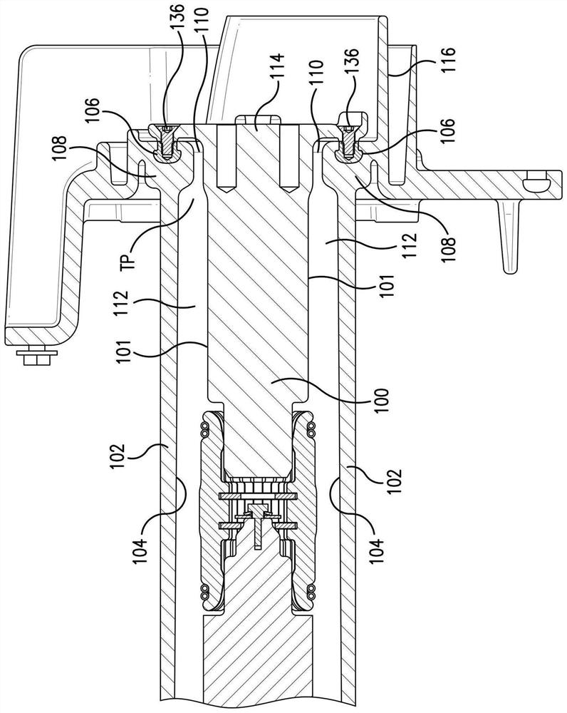 Switching device with reduced partial discharge and improved three-phase point characteristics