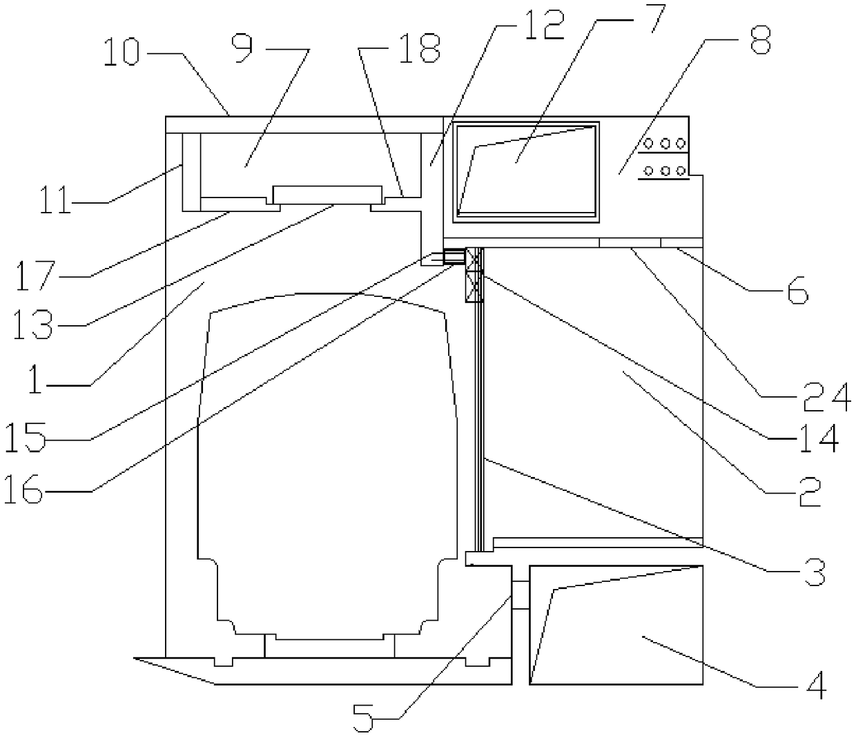 Rail top air duct building structure of urban rail transit platform layer public area based on BIM