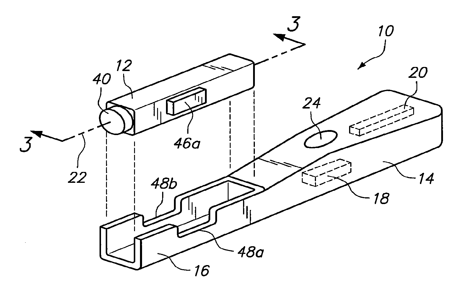 Cassette for a hidden injection needle