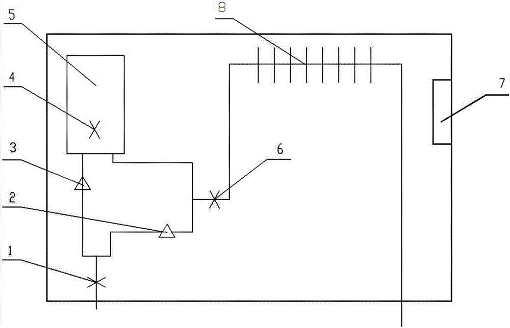 Fuel gas rapid water heater with automatic water mixing device