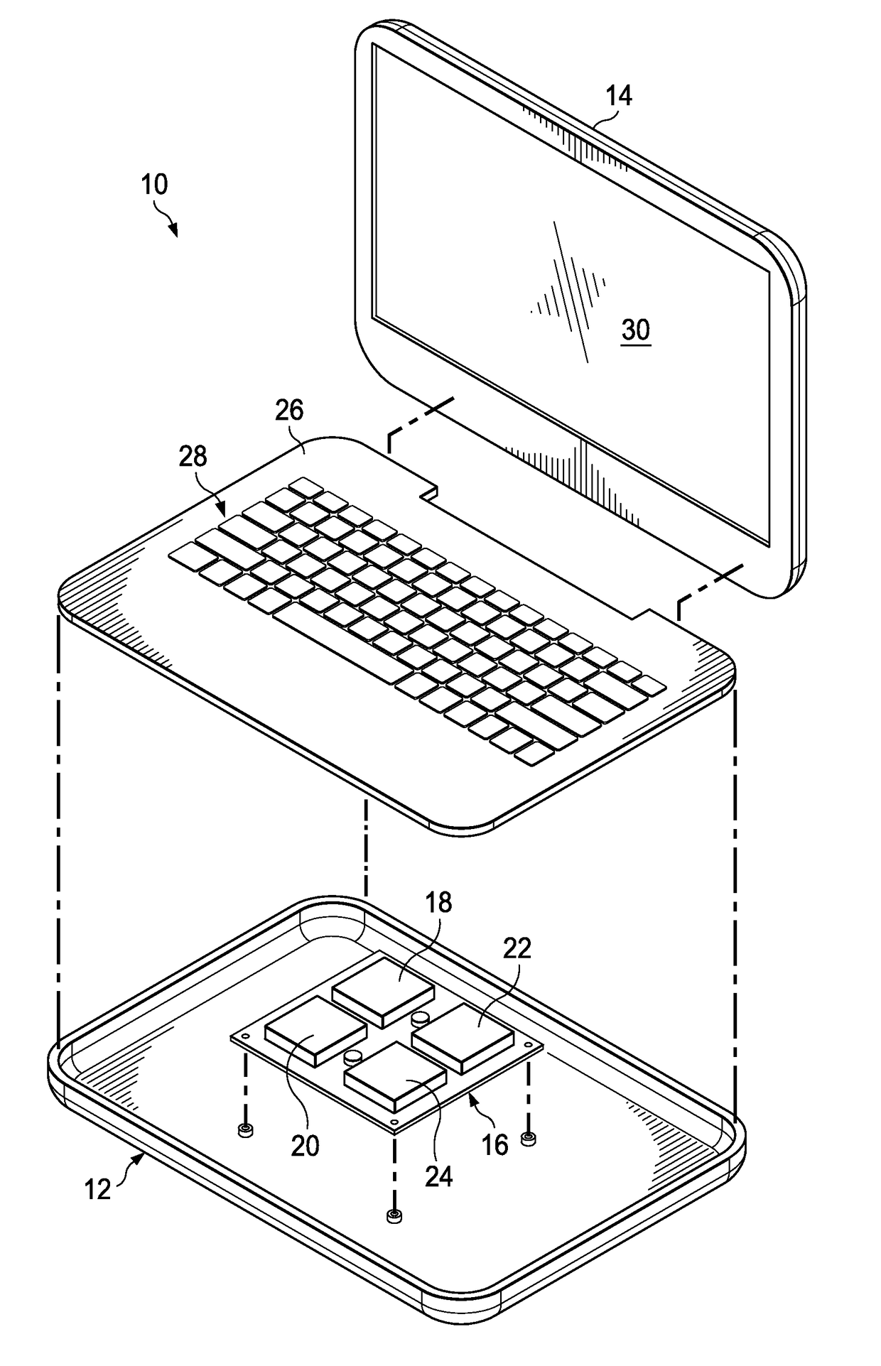 Low Profile Information Handling System Keyboard