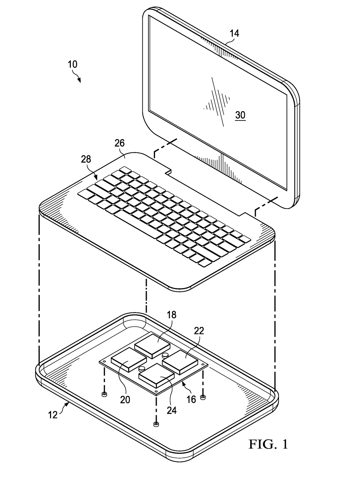 Low Profile Information Handling System Keyboard