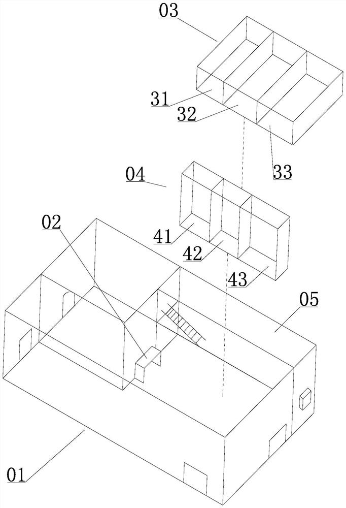 Snake three-dimensional display modular structure