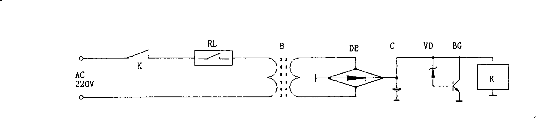 Safe energy-saving partial voltage electricity-borrowing switch