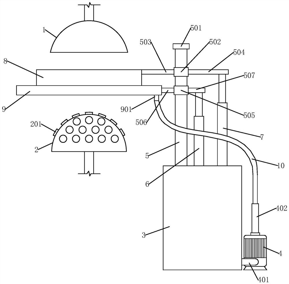 Cooling and flushing mechanism of optical lens upswing machine