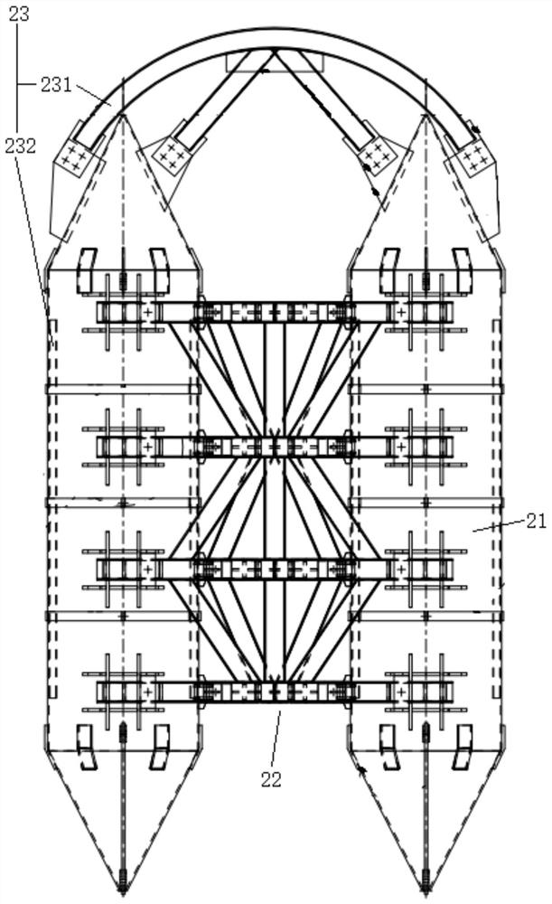 Long tunnel flow channel inspection system under high-flow-velocity flowing water condition