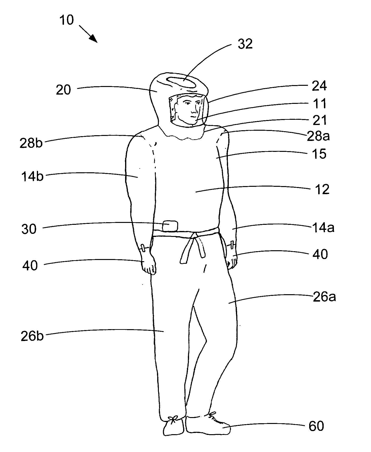 Protective apparel spacers and low resistance air flow