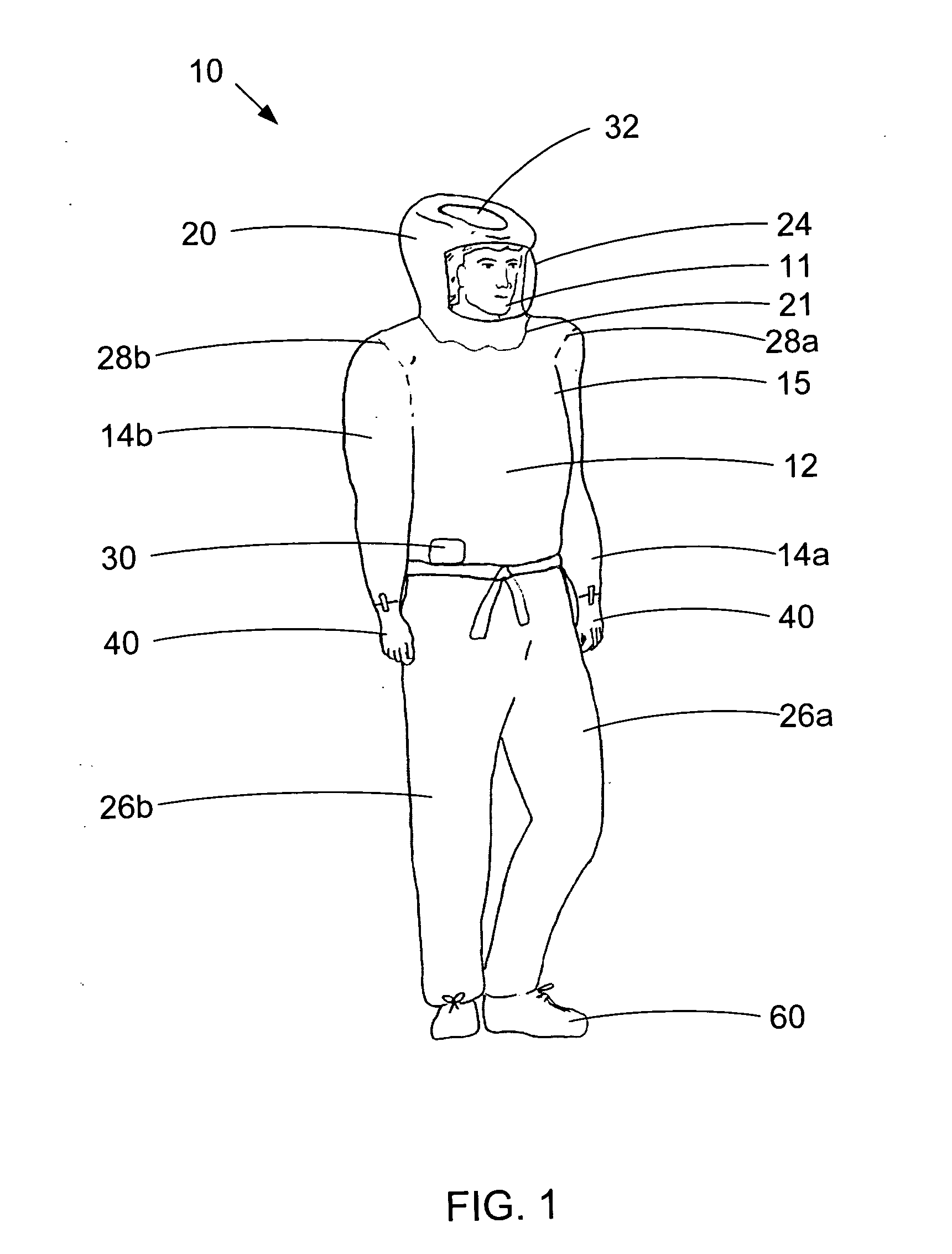 Protective apparel spacers and low resistance air flow