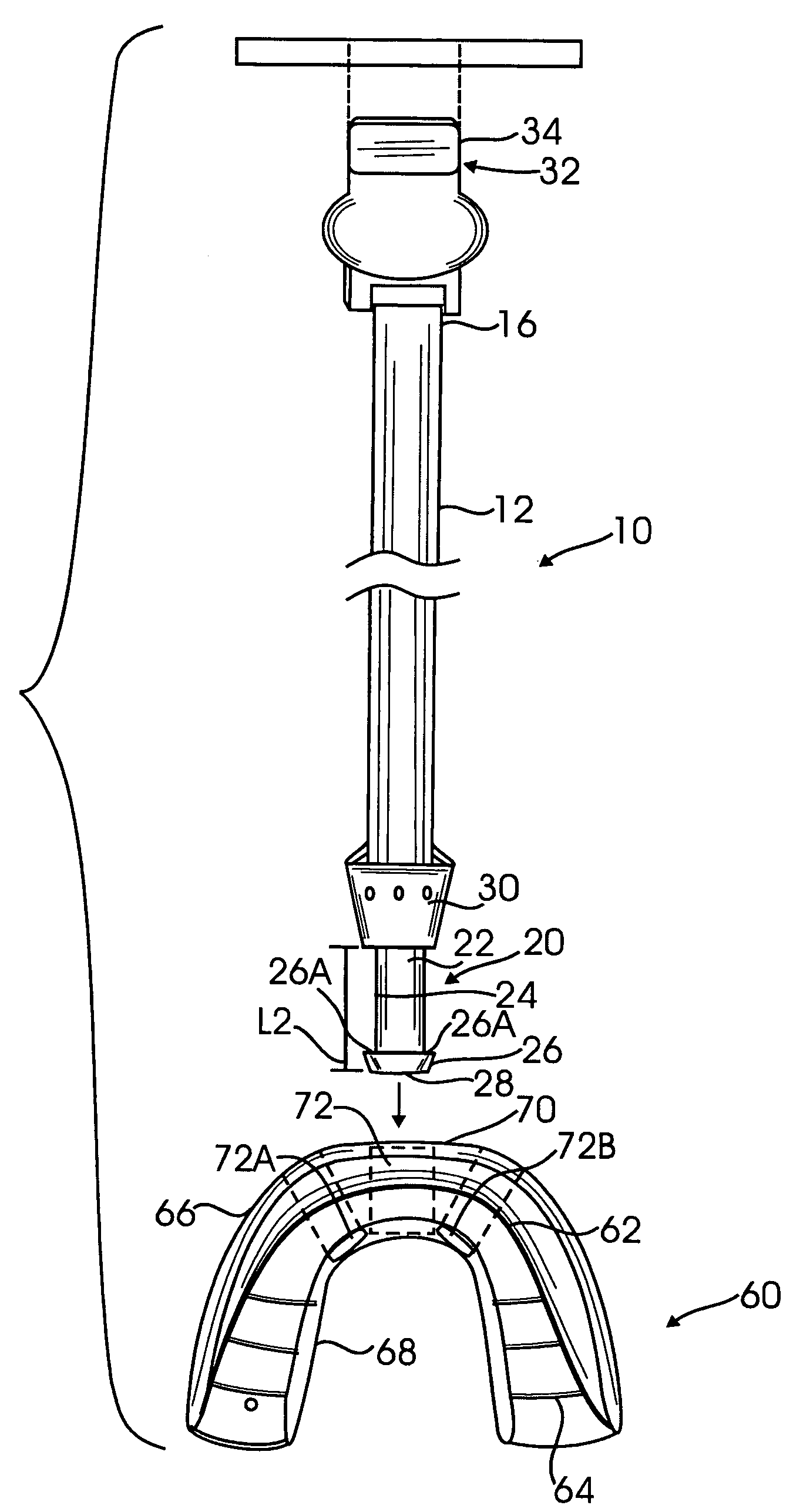 Double quick release mouth guard assembly