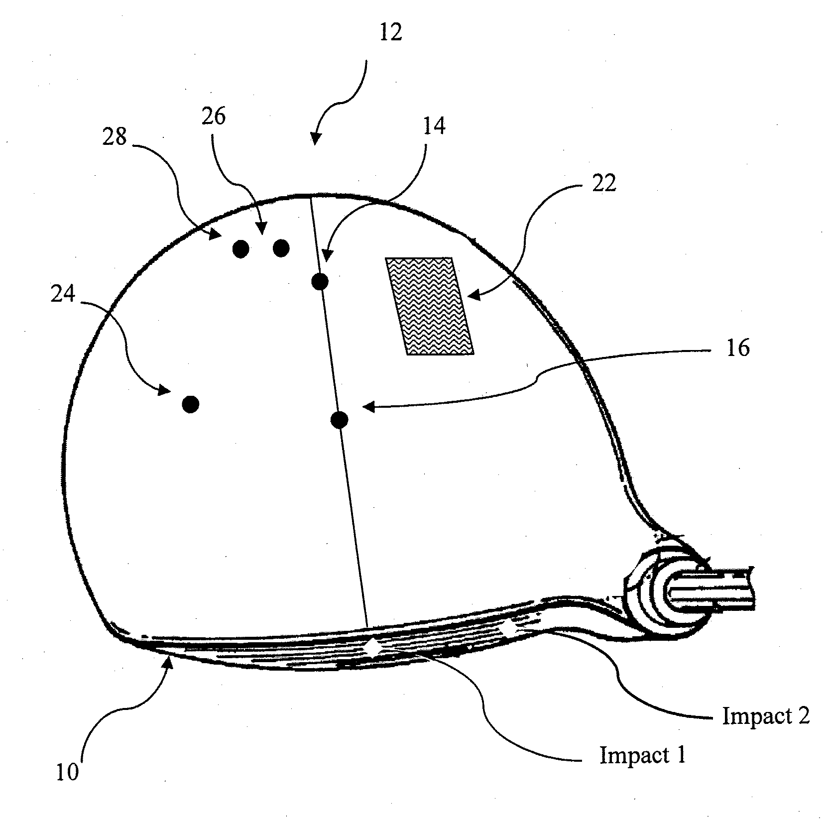 Golf club head comprising a piezoelectric sensor