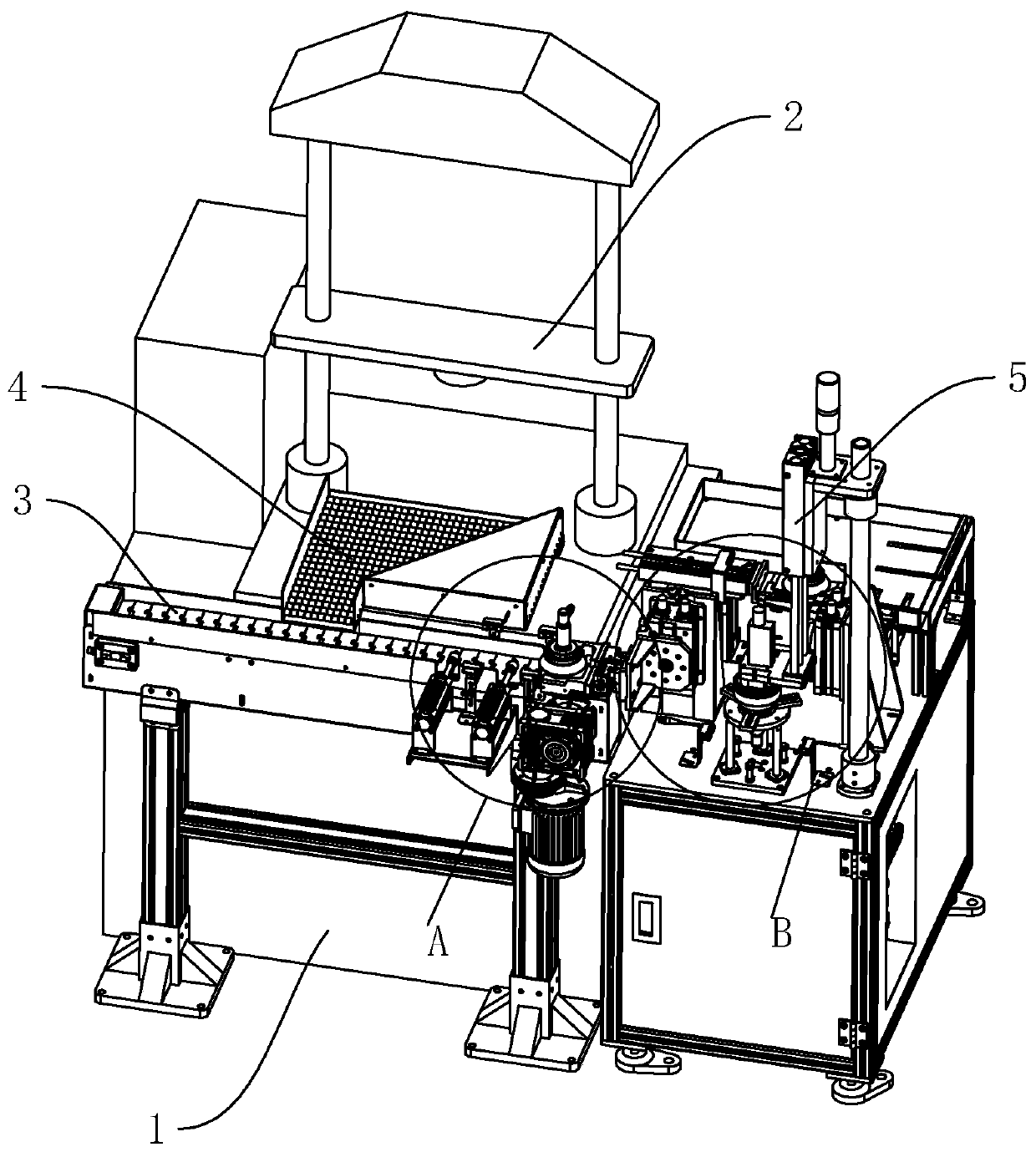 Ball cage automatic assembling and oil injecting integrated machine