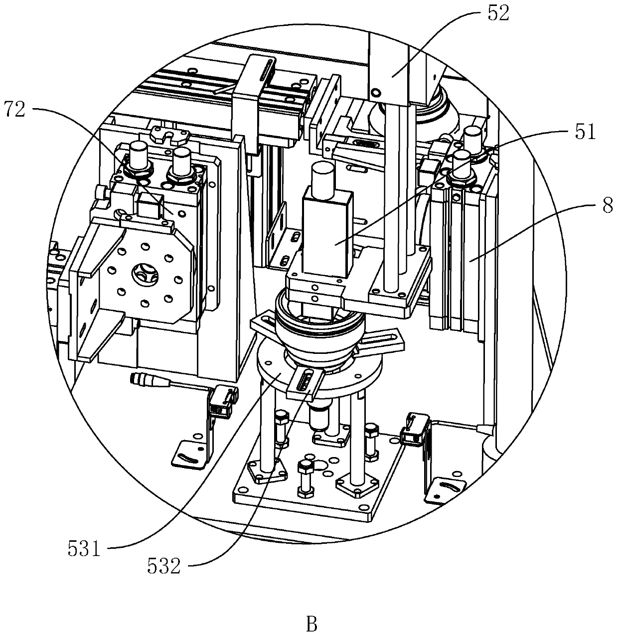 Ball cage automatic assembling and oil injecting integrated machine