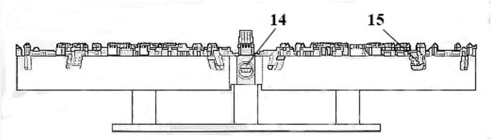 System for cutting of reinforced concrete grouped piles through shield machine