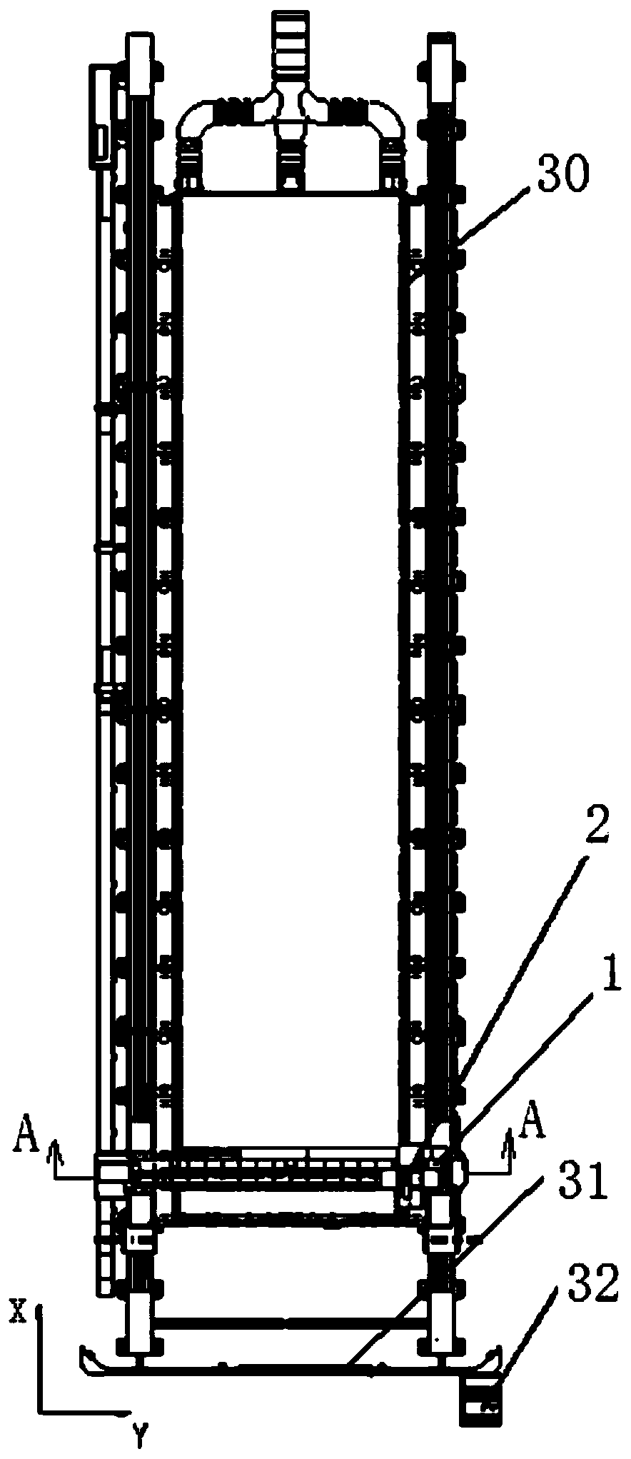 Cross beam structure for large-format optical fiber laser cutting machine