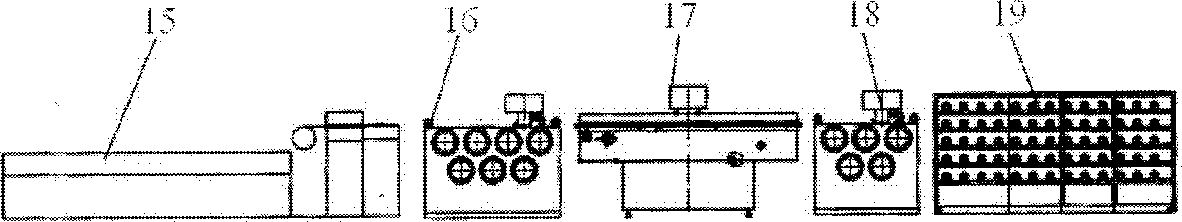 A plastic flat wire drawing unit