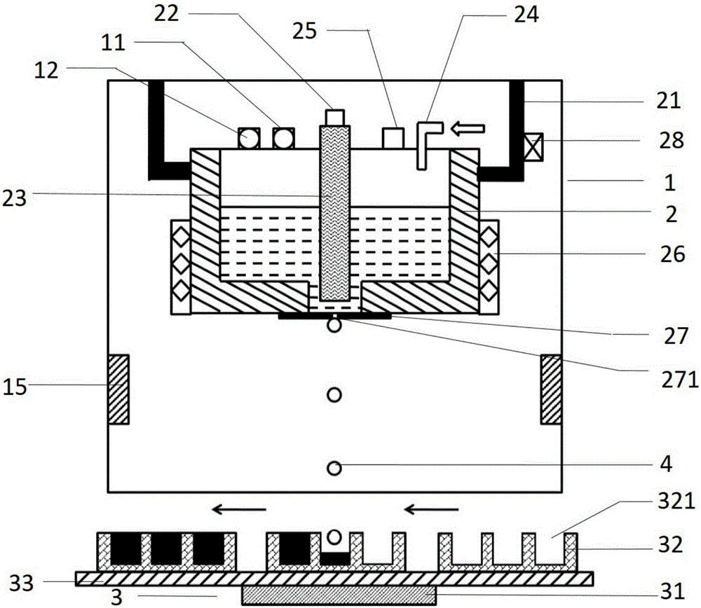 Method and device for filling of vertical through hole