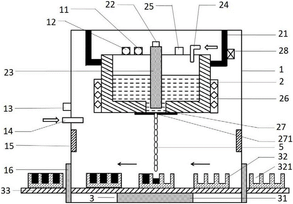 Method and device for filling of vertical through hole