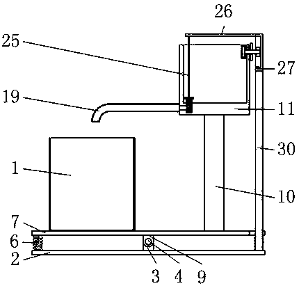 Automatic water injection device for putty powder used for interior finish and decoration