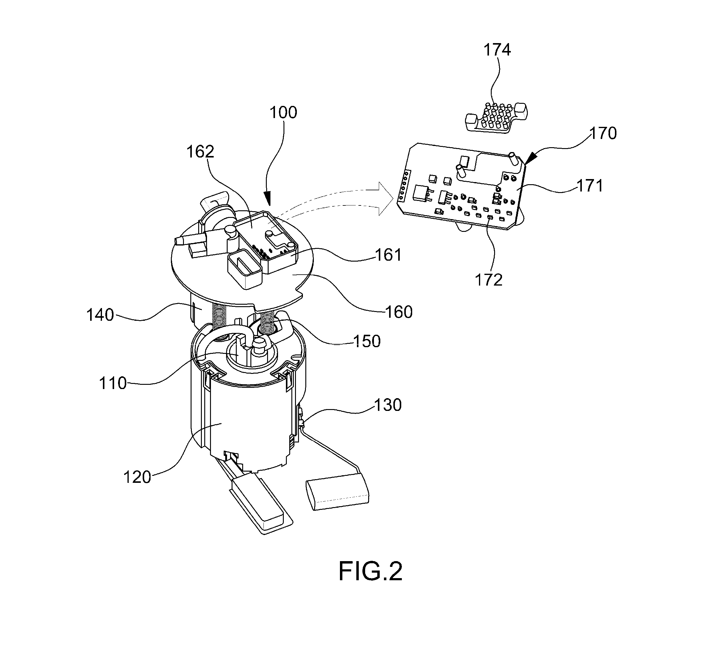 Controller integrated fuel pump module