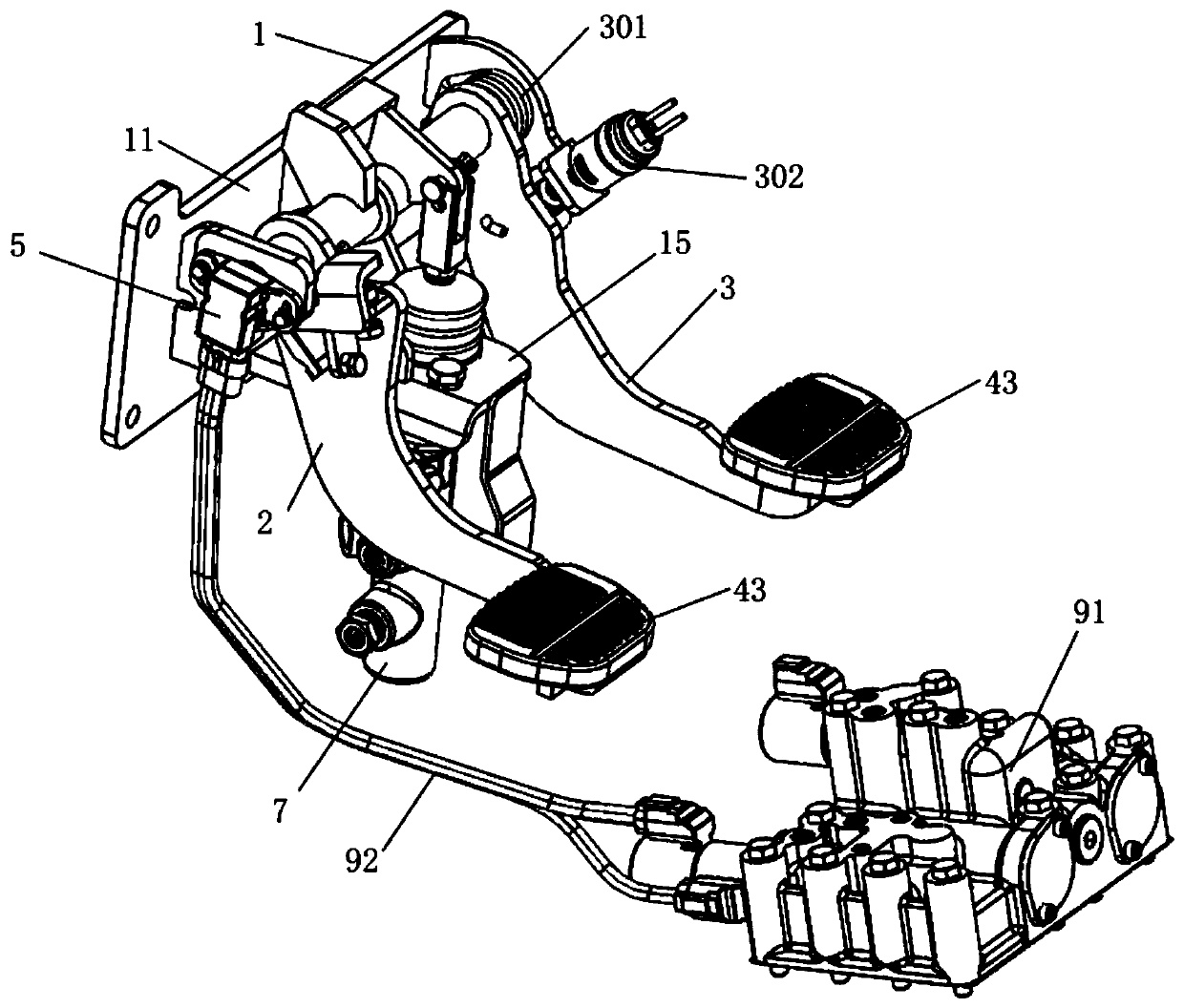 Electronic micro-moving and braking system for forklift