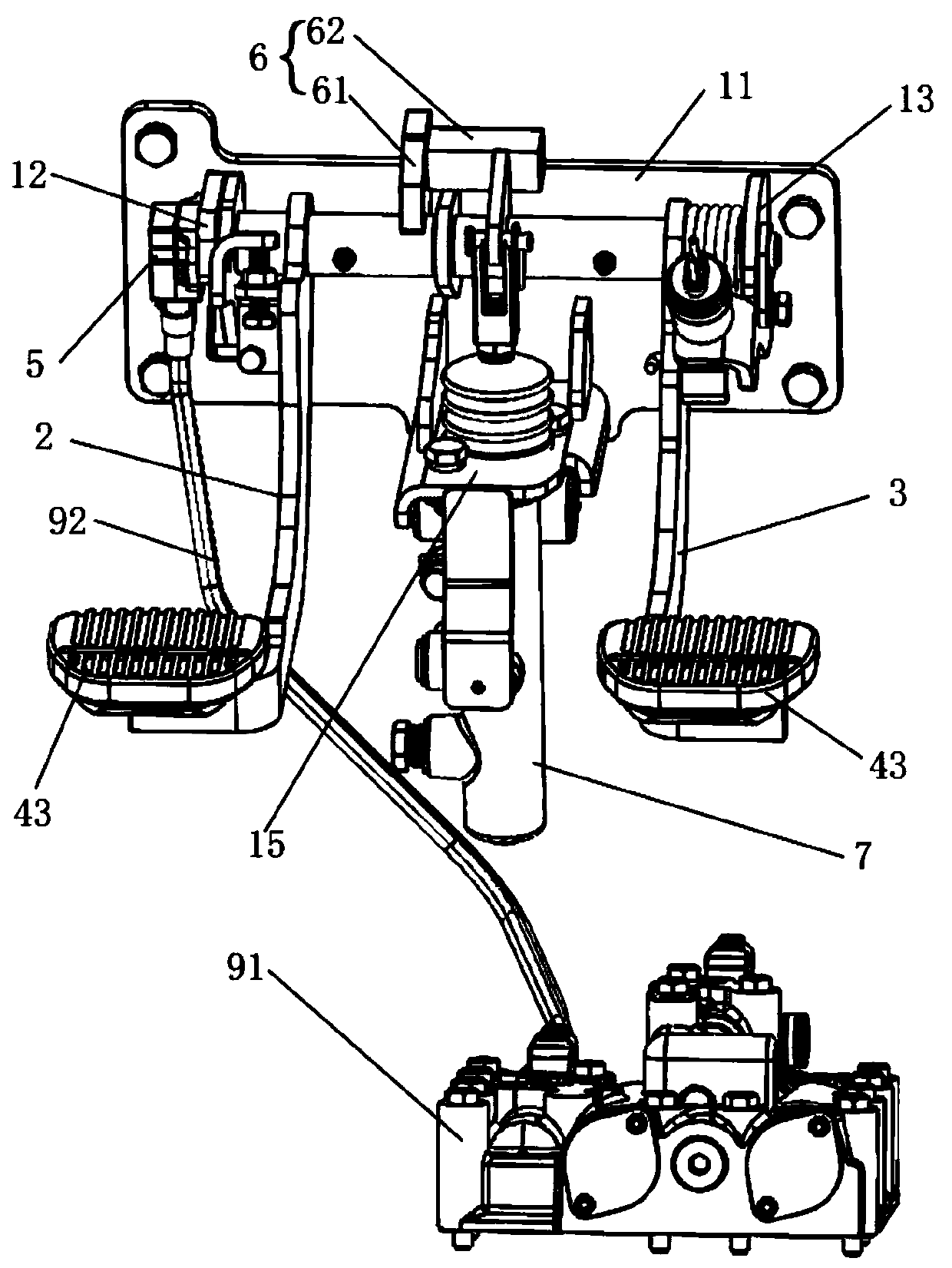 Electronic micro-moving and braking system for forklift