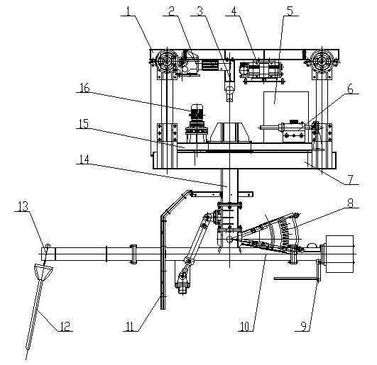 Suspension type skimbar putting device