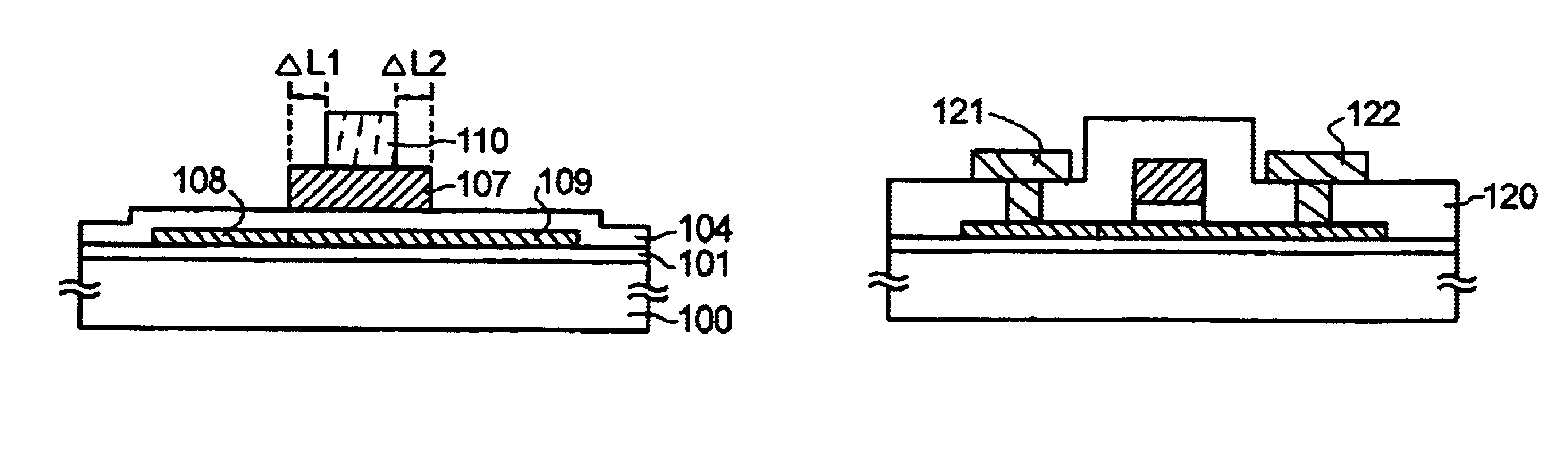 Thin film transistor formed on a resin substrate