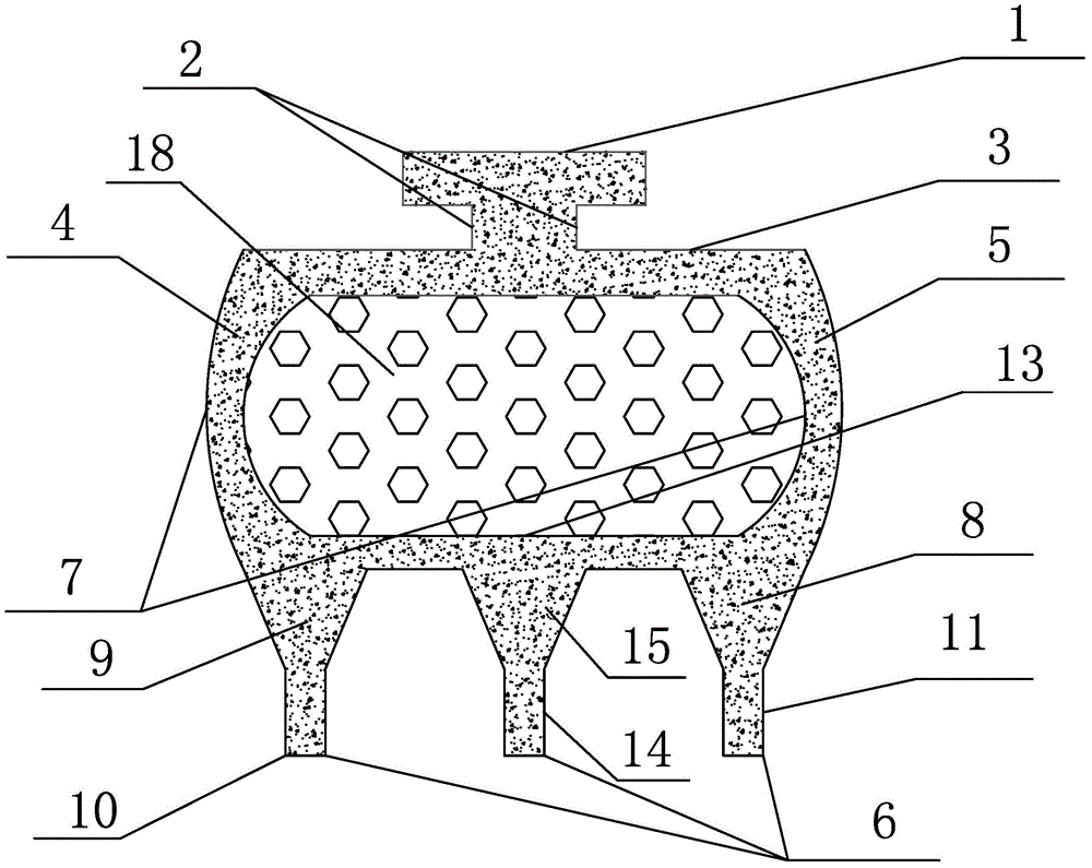 Flexible wall supporting intra-foam supporting windshield wiper rubber strip with three scraping pieces