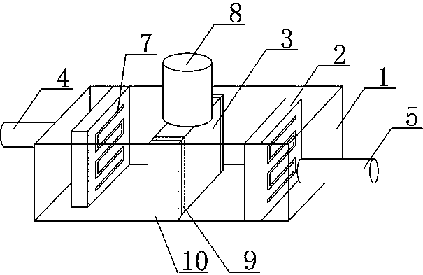 Improved heating device connected between oil pipelines