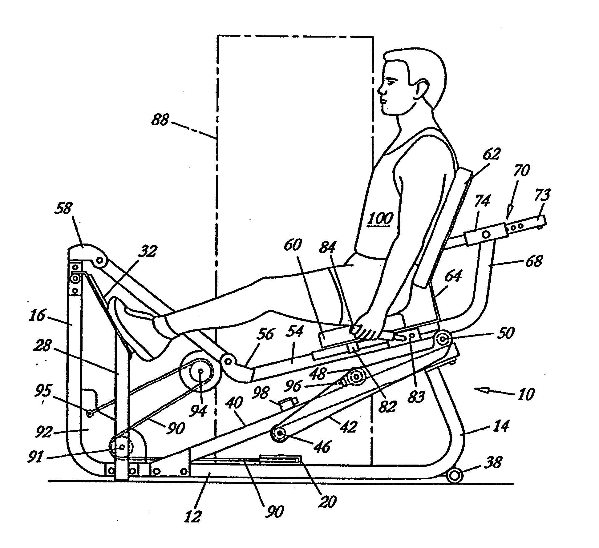 Leg press machine