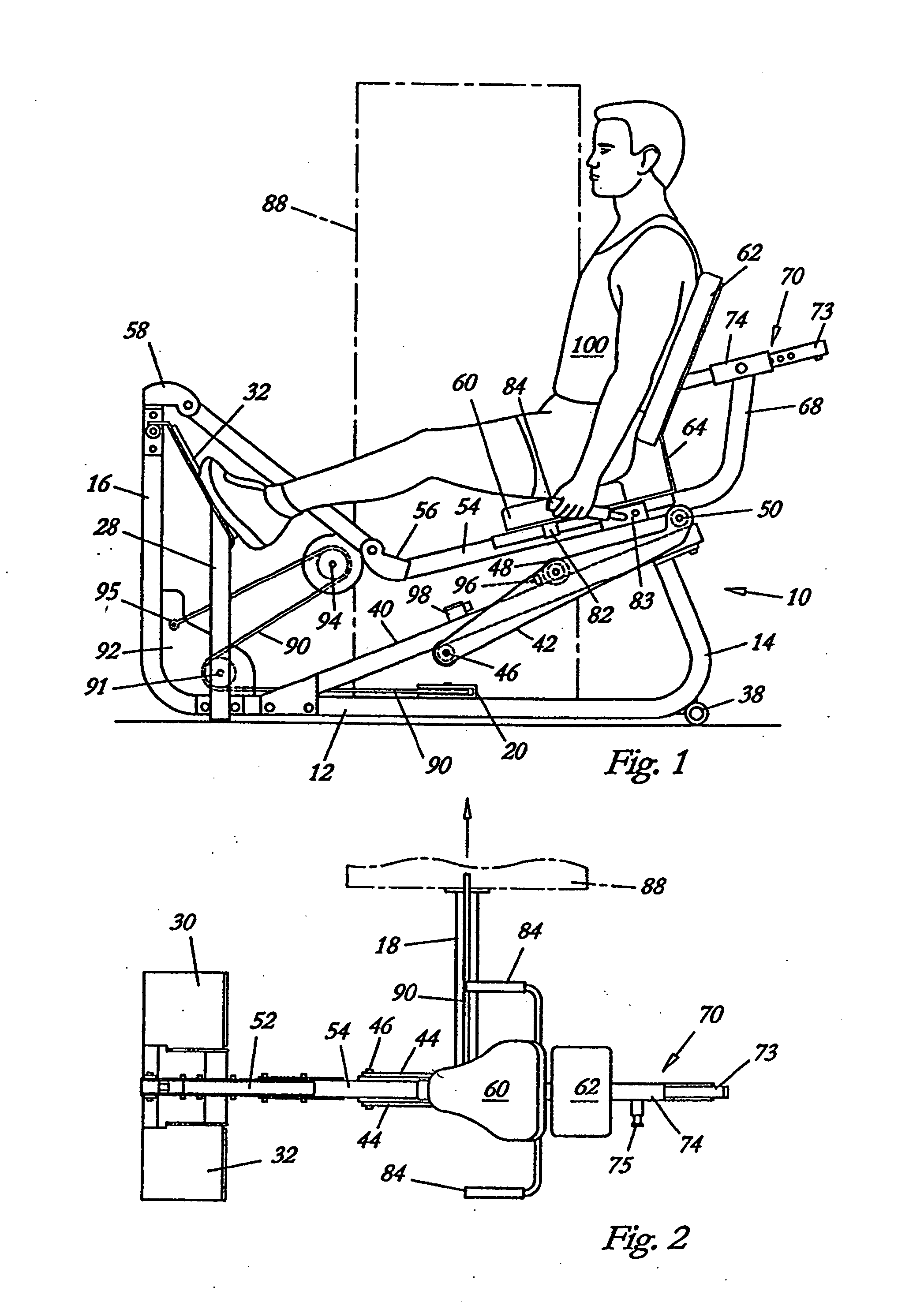 Leg press machine