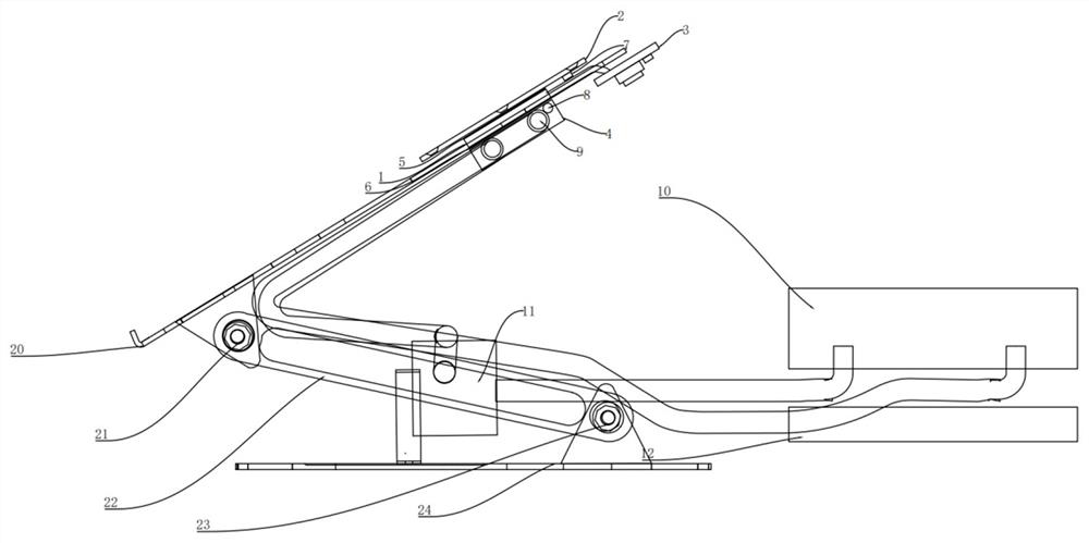 Temperature-adjustable refrigerating device and heat dissipation support of metal-body notebook computer