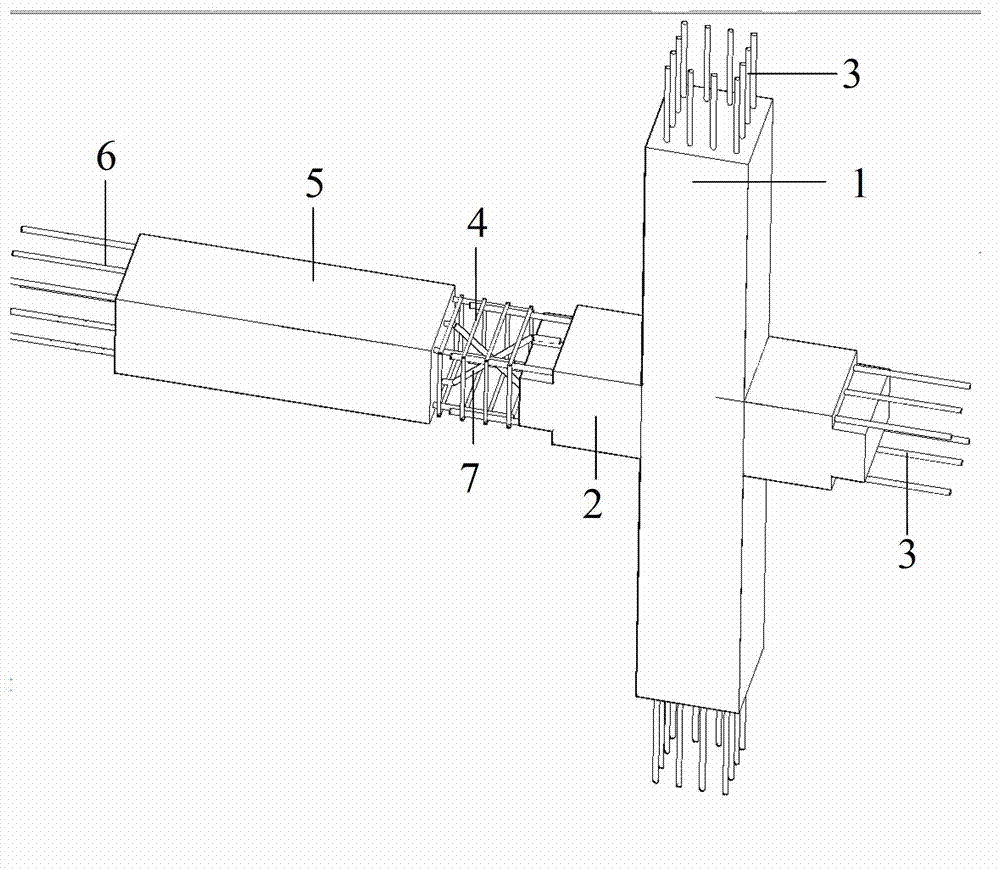 Assembly type recycled concrete node with steel bar truss girders at end parts and manufacturing method thereof