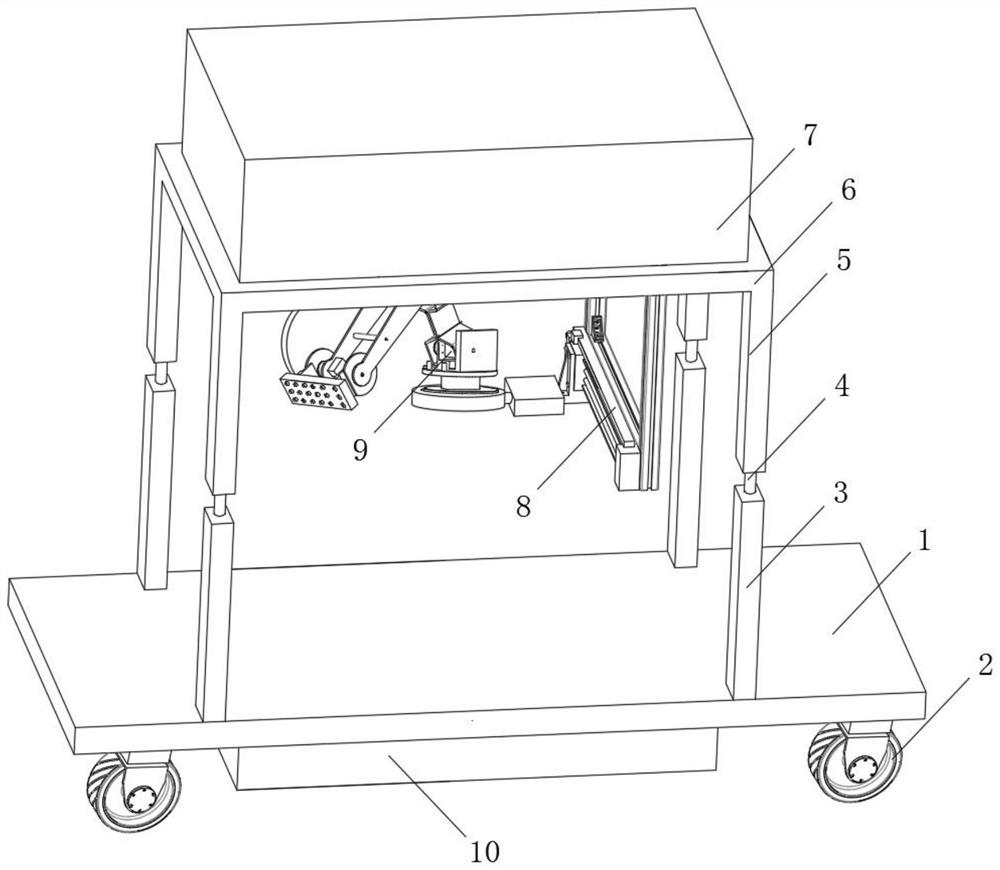 Water-saving dust suppression spraying device and working method for construction site