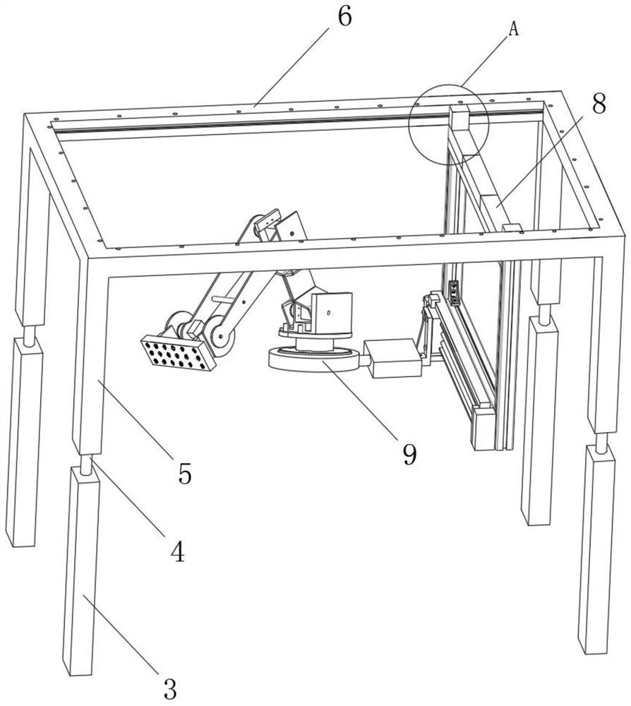 Water-saving dust suppression spraying device and working method for construction site