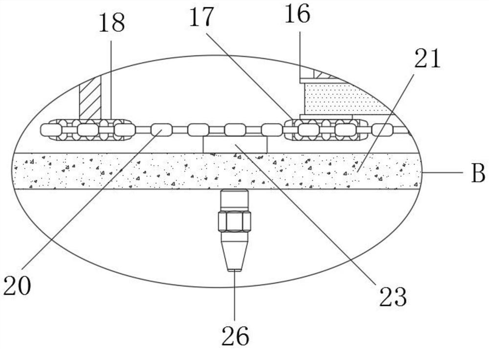 Efficient spraying device used for table and chair manufacturing and capable of automatically turning over to-be-sprayed parts