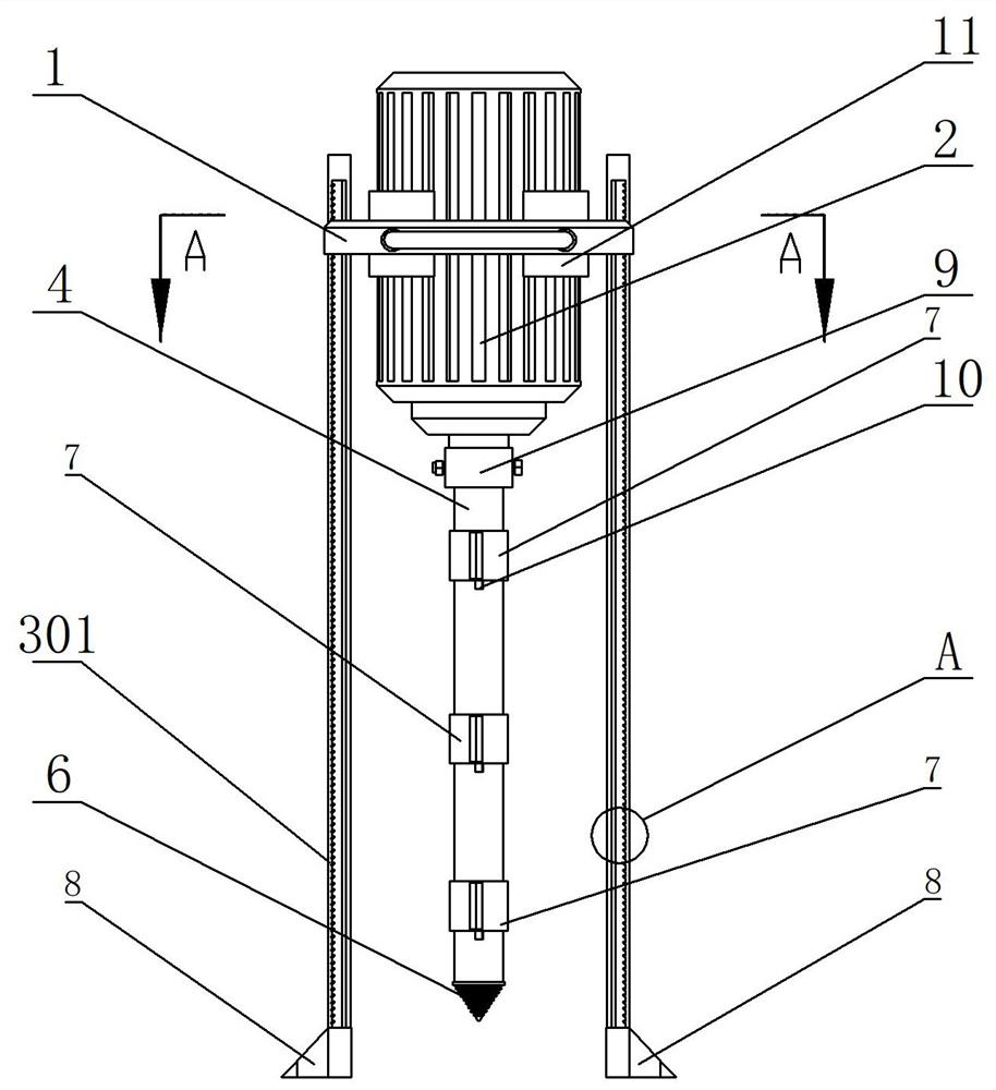 Soil stratified sampling device for hydrogeological survey