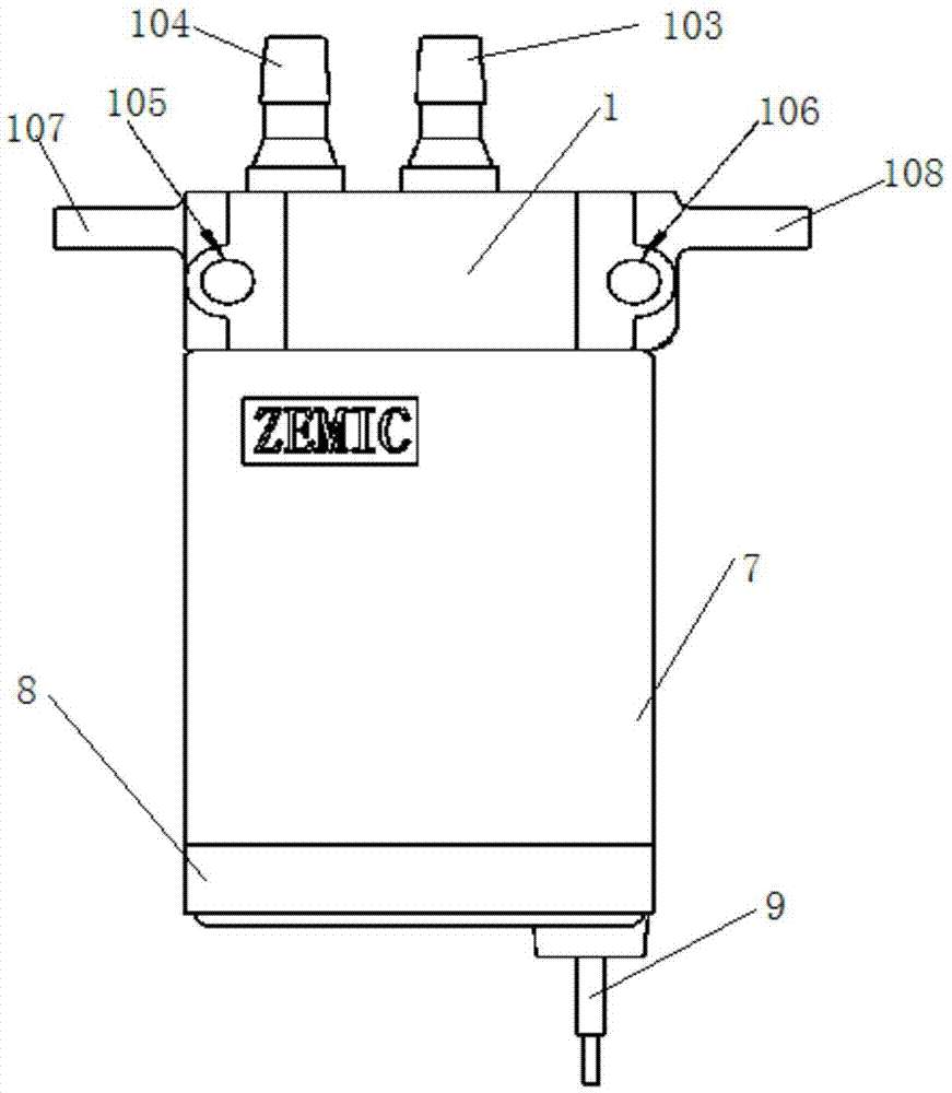 Two-way D-shaped electromagnetic valve and application method thereof