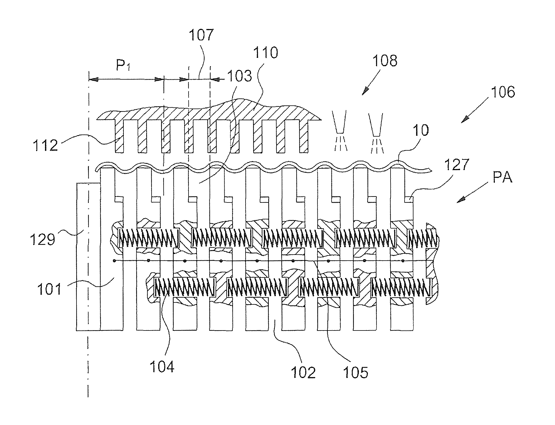 Deep-drawing device