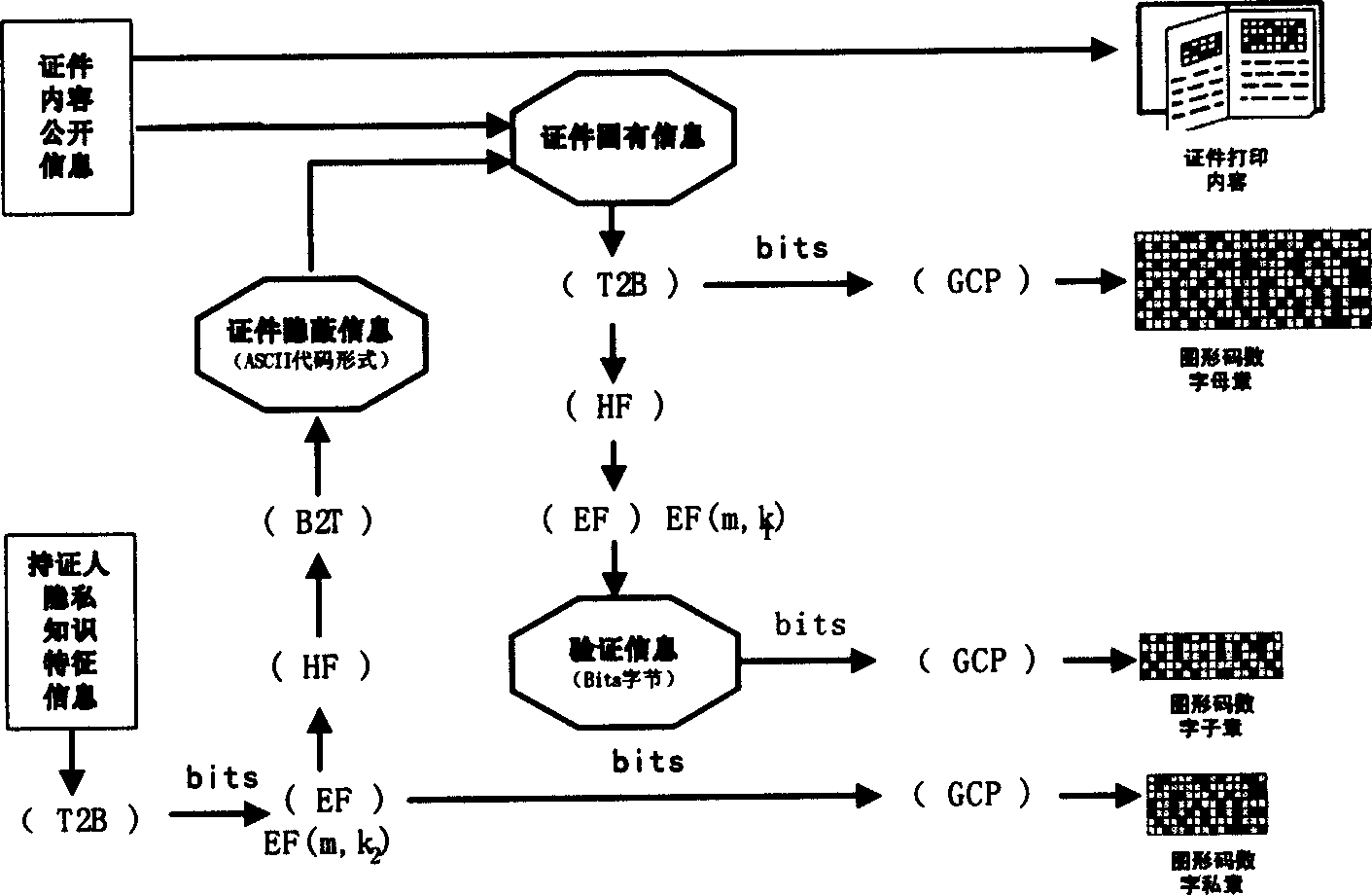 Soft certification anti-false method based on graphic code primary and secondary signet series information association mechanism