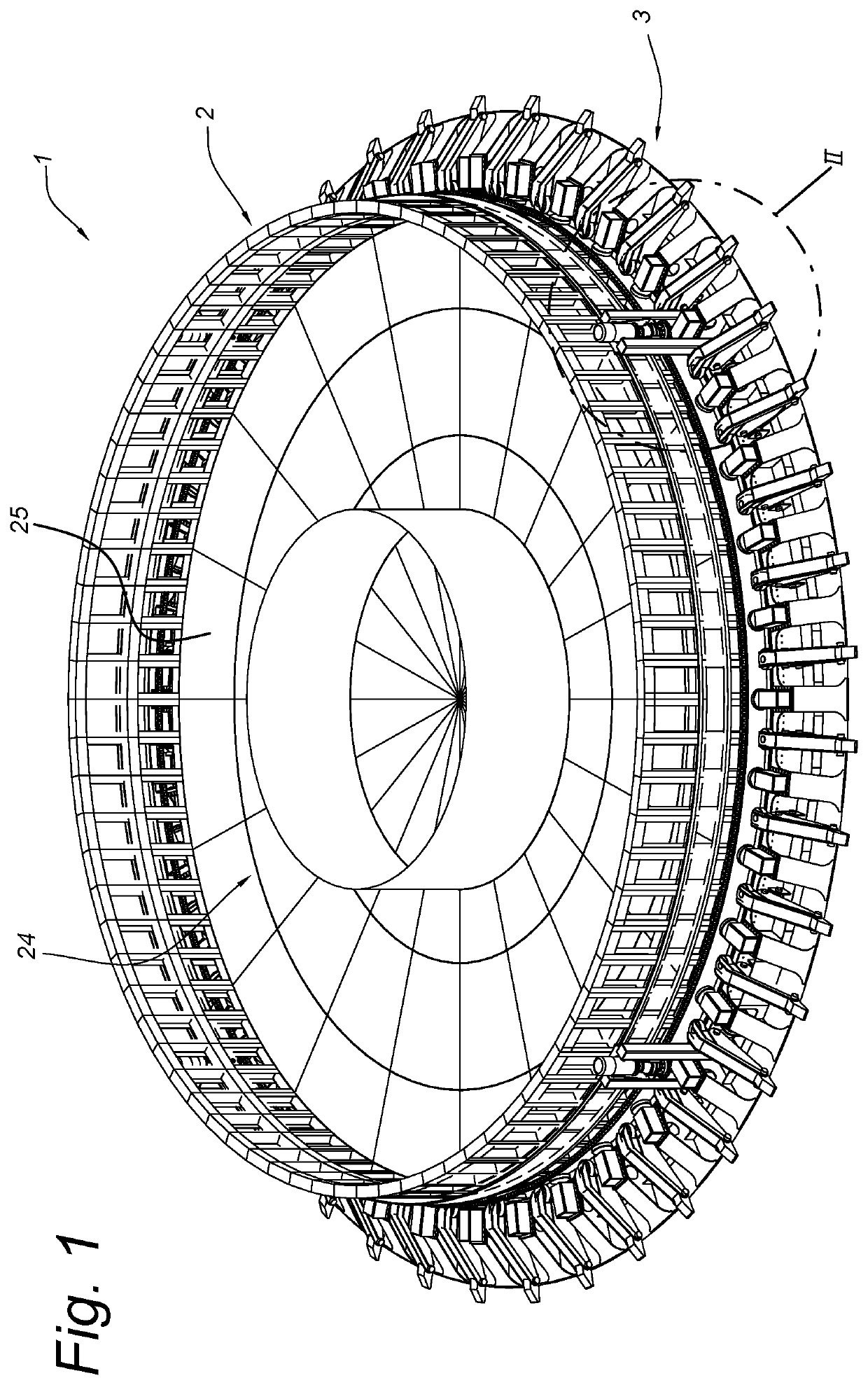 Carrousel with water bearing