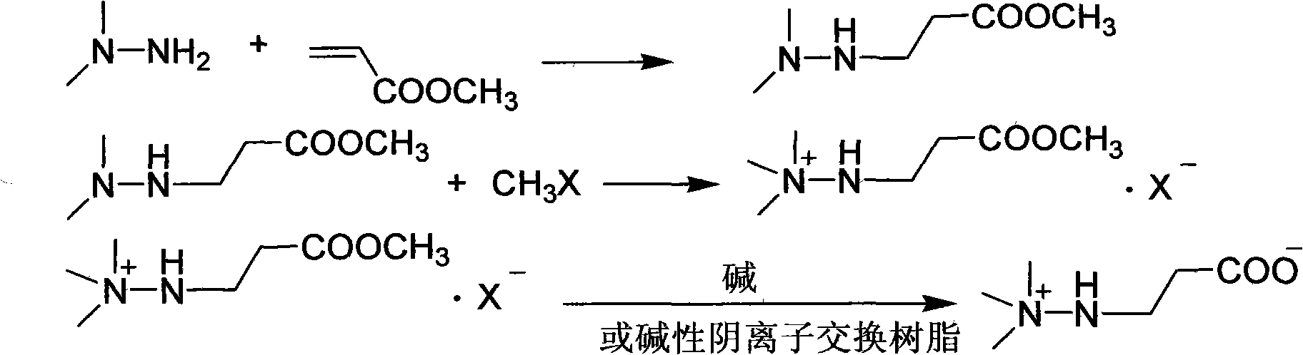 Preparation method of 3-(2,2,2-trimethylhydrazine)propionate dihydrate