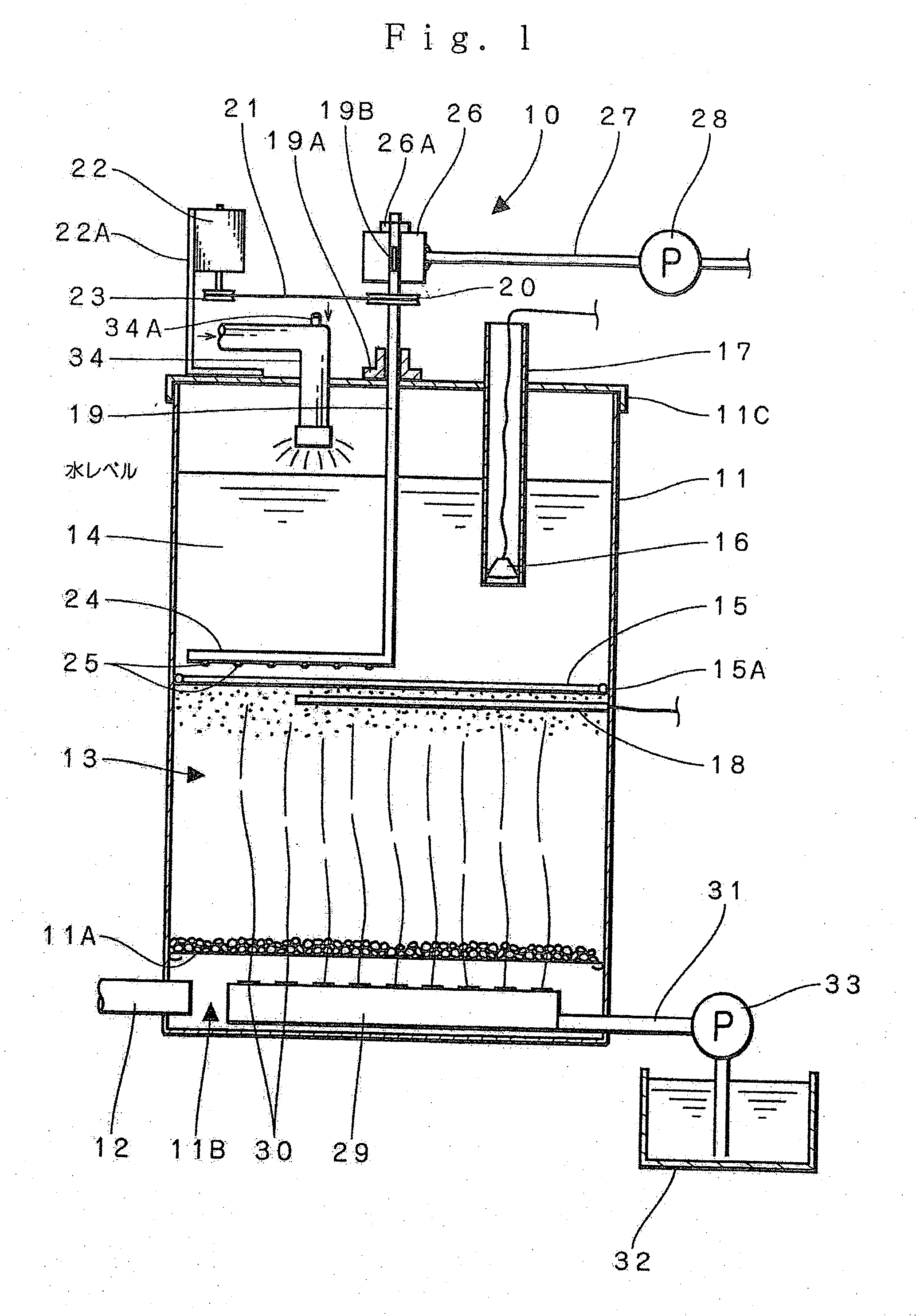 Slow filtration device having excellent ability to treat microorganisms