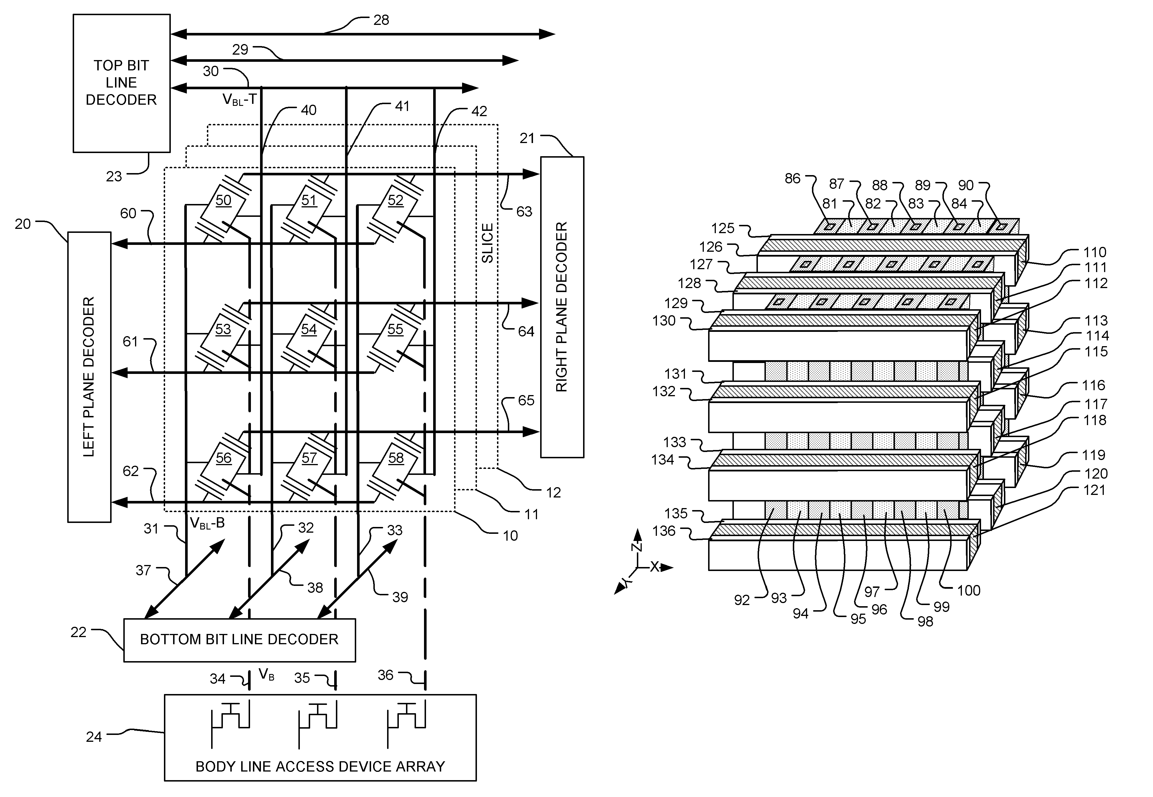 3D memory array arranged for FN tunneling program and erase