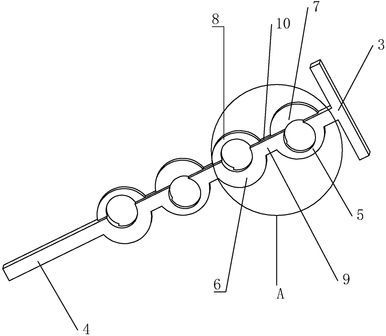 3D asymmetric division and combination structure passive type micromixer